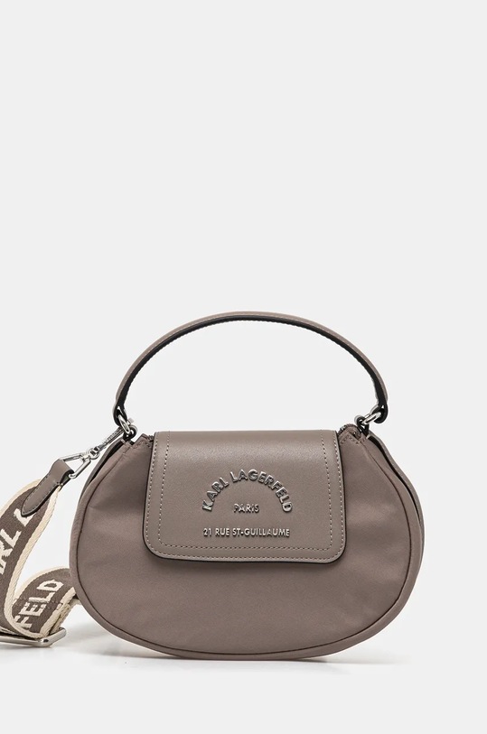 Kabelka Karl Lagerfeld nášivka hnedá 246W3059