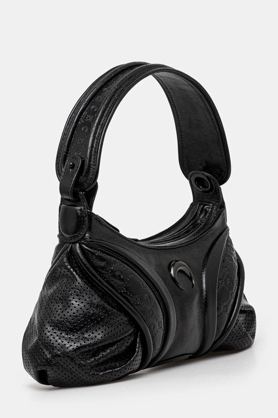 Kožna torba Marine Serre Moonogram Embossed Leather Futura WBA010A.CLEA0051 crna AW24