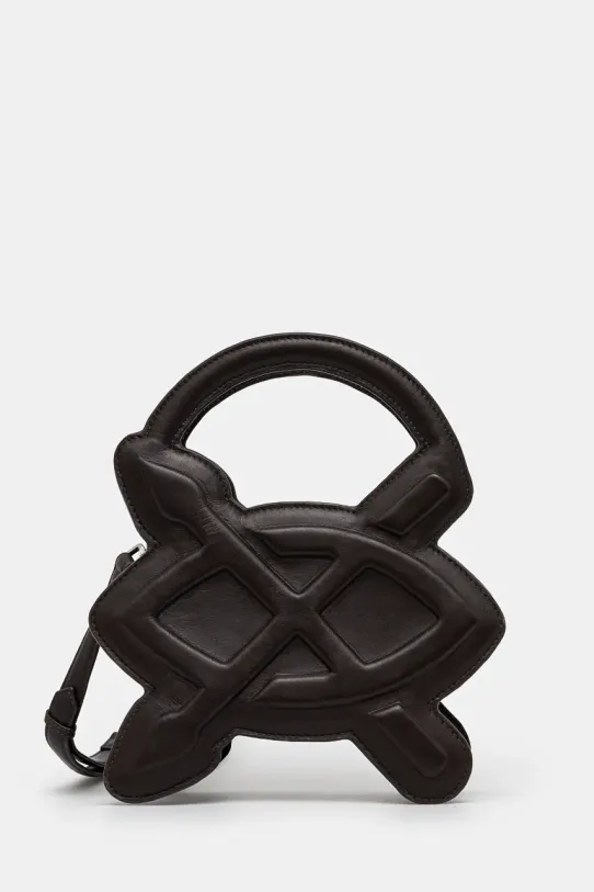 Kožená kabelka Daily Paper Cimbia Shield Bag jednofarebný hnedá 2421124