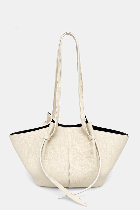 Δερμάτινη τσάντα Yuzefi MOCHI λείο δέρμα μπεζ YUZPF24.HB.MO.L031