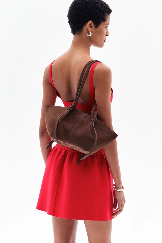 Замшевая сумочка Yuzefi MOCHI YUZCO.HB.MO.S004 коричневый AW24