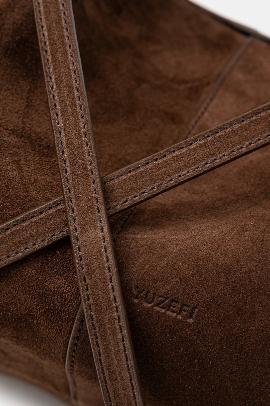 Замшевая сумочка Yuzefi MOCHI YUZCO.HB.MO.S004 коричневый