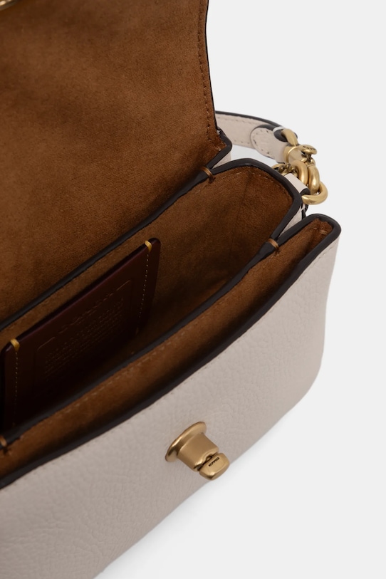 Kožená kabelka Coach Cassie CW565 béžová