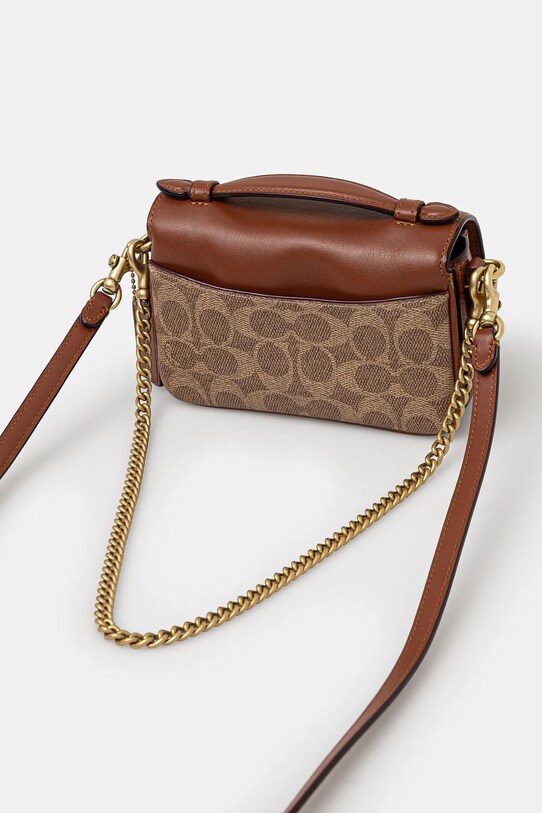 Accesorii Coach poseta de piele Cassie CW566 bej