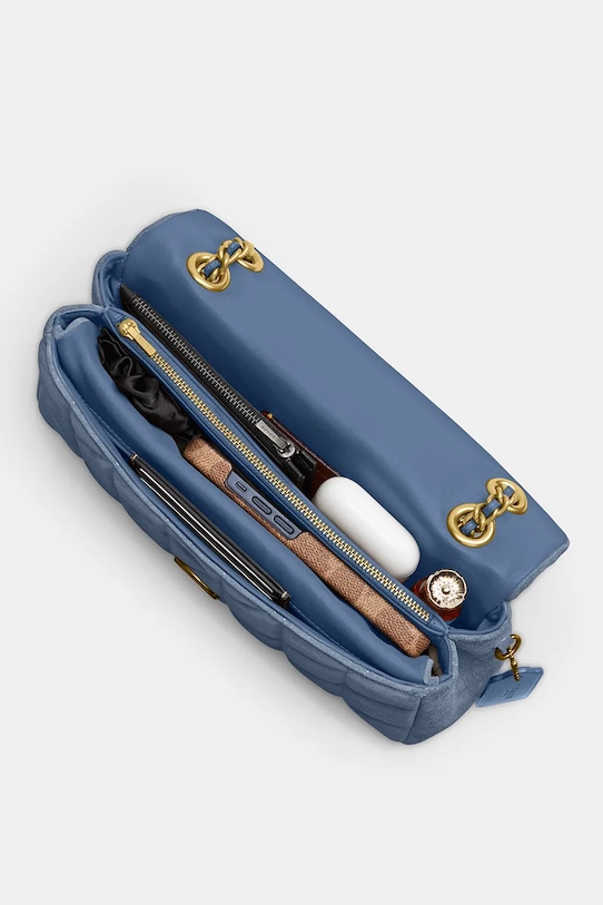 Coach torebka zamszowa Tabby niebieski CW620