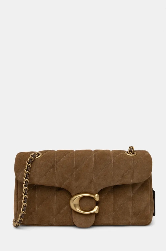 Semišová kabelka Coach Tabby semišová kůže hnědá CW620
