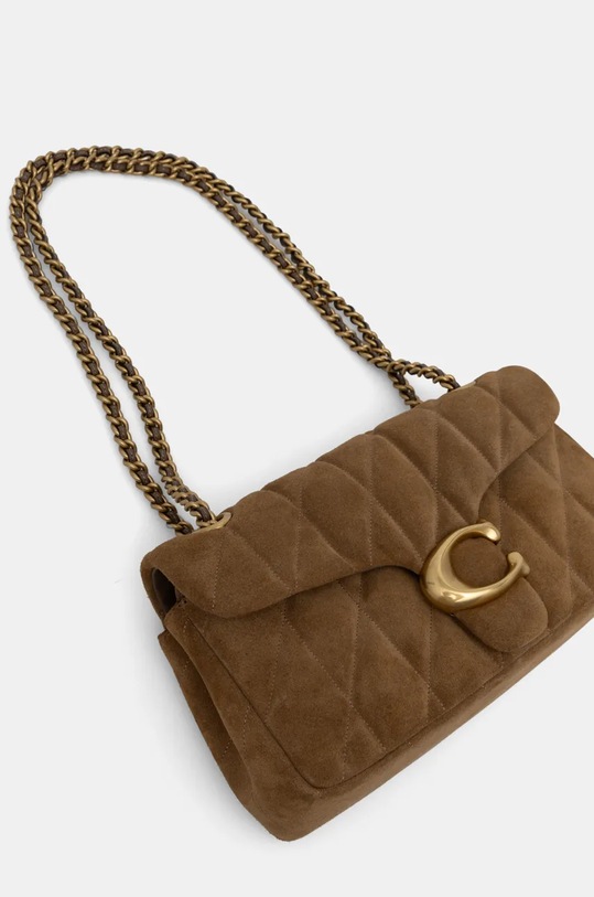 Semišová kabelka Coach Tabby hnědá CW620
