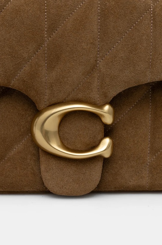 Semišová kabelka Coach Tabby CW620 hnědá