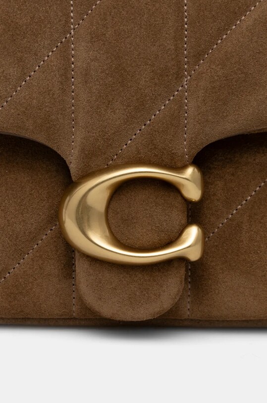 Coach torebka zamszowa Tabby CW626 brązowy