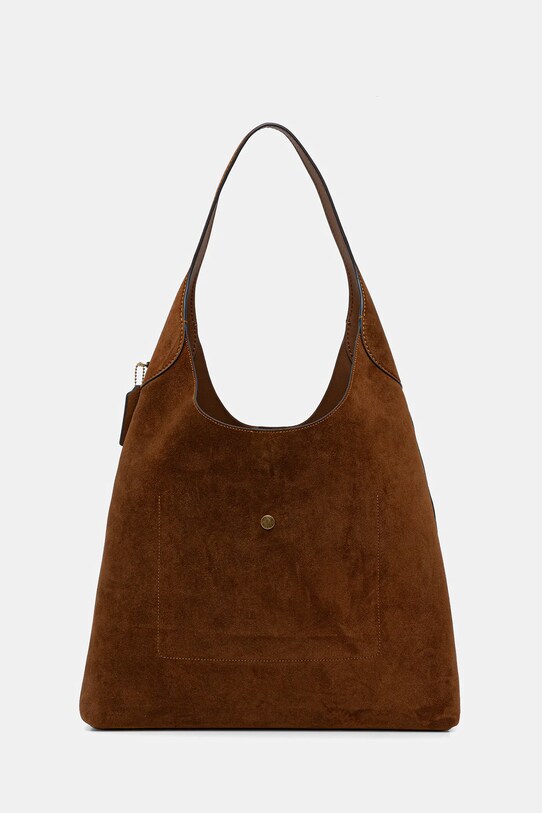 Accesorii Coach geantă de mână din piele întoarsă Brooklyn CW636 maro