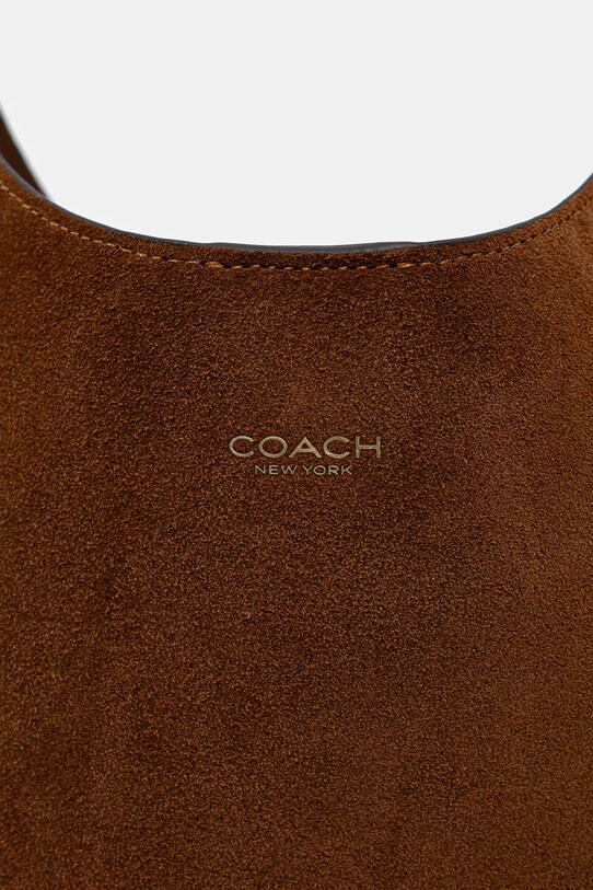 Coach geantă de mână din piele întoarsă Brooklyn CW636 maro