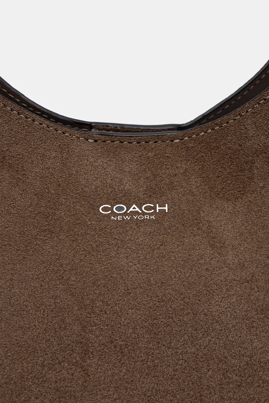 Coach torebka zamszowa Brooklyn brązowy CW636