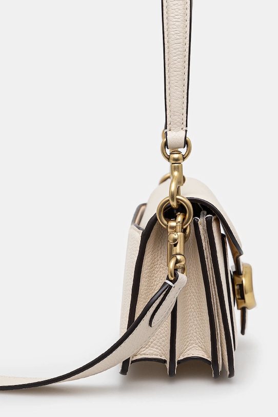 Kožená kabelka Coach Tabby CY201 béžová SS25