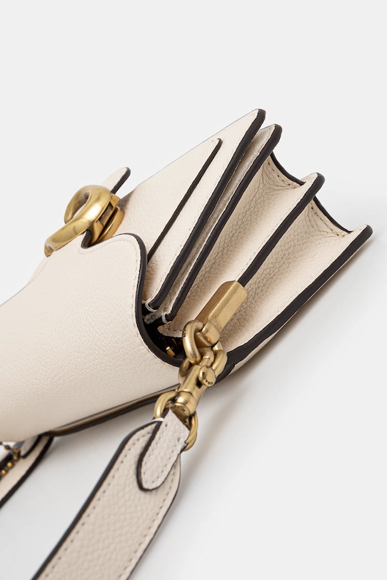 Kožená kabelka Coach Tabby béžová CY201