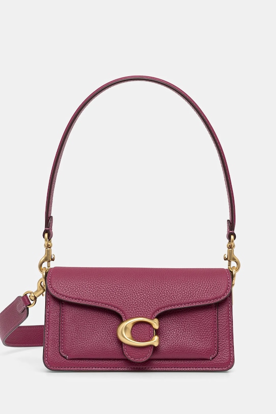 Coach leather handbag Tabby detachable strap violet CY201