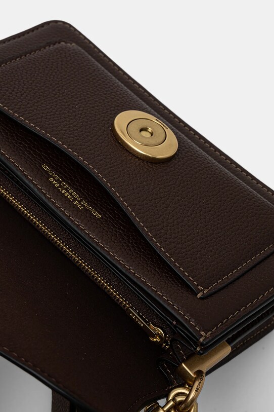 Δερμάτινη τσάντα Coach Tabby καφέ CY201