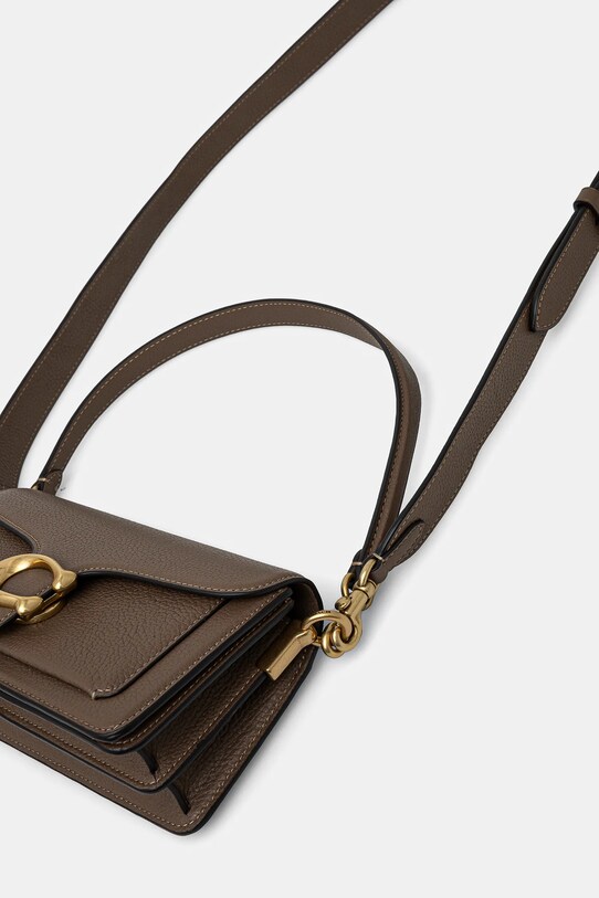 Шкіряна сумочка Coach Tabby CY201 коричневий