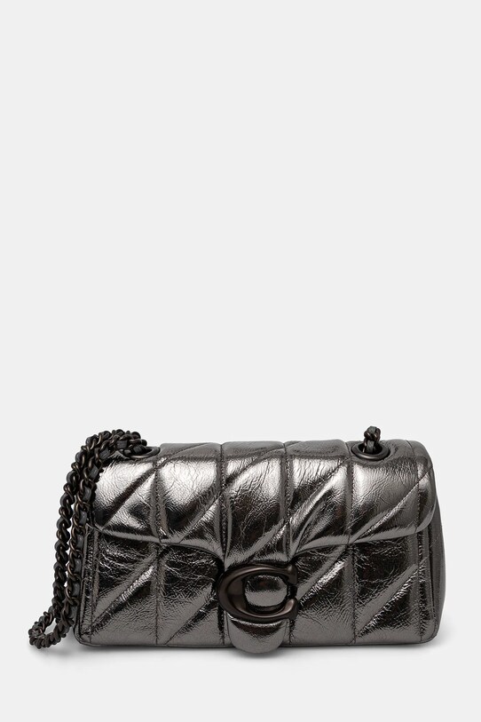 Kožená kabelka Coach Tabby přírodní kůže stříbrná CW596