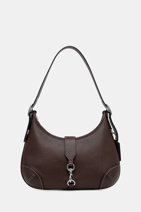 Coach poșetă de piele Hamptons uni maro CW642