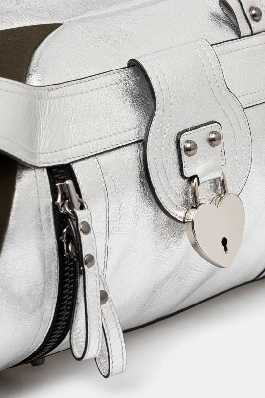 Δερμάτινη τσάντα Ottolinger Neoprene Leather Bag ασημί 2227210110