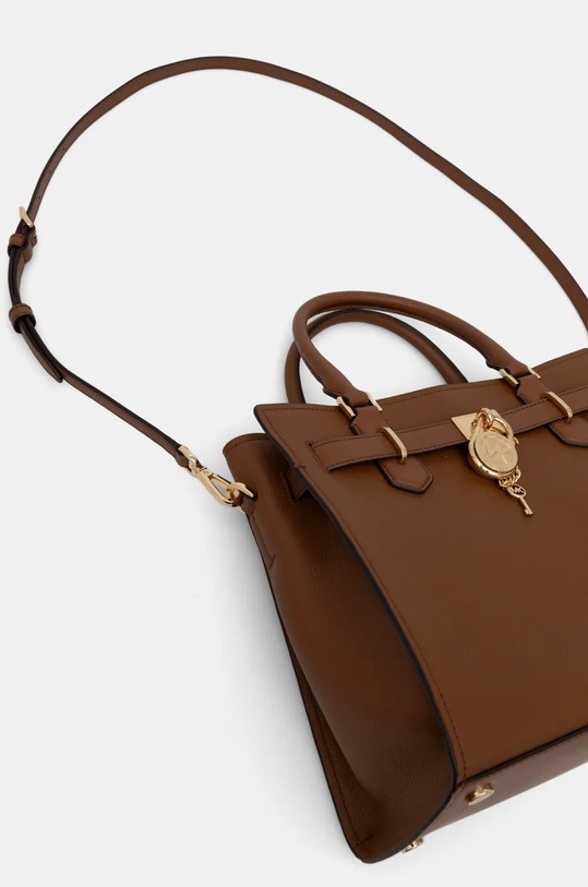 Δερμάτινη τσάντα MICHAEL Michael Kors καφέ 35T1GHMS2L