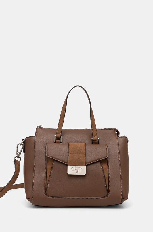 Torba U.S. Polo Assn. Romantic bez uzorka smeđa BIUR08423WVP