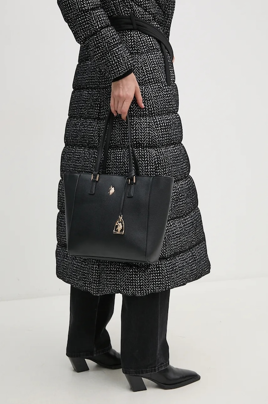 Kabelka U.S. Polo Assn. Jones jednofarebný čierna BIUJE8380WVP