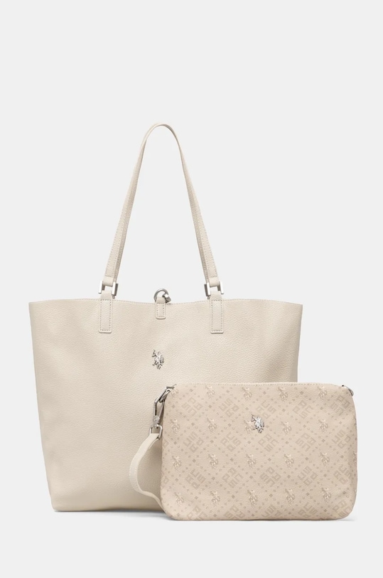 U.S. Polo Assn. torebka dwustronna New mieści A4 beżowy BIUM08508WVP