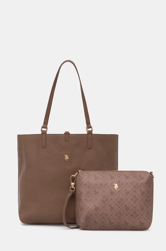 U.S. Polo Assn. torebka dwustronna New mieści A4 brązowy BIUM08508WVP