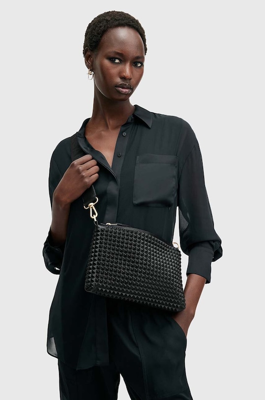 Kožená kabelka AllSaints EVE STUD CROSSBODY W027XZ