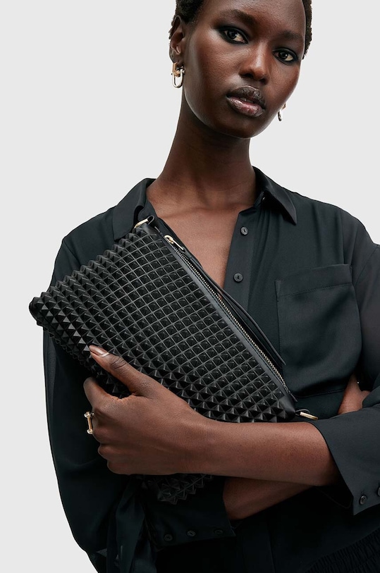 Kožená kabelka AllSaints EVE STUD CROSSBODY W027XZ