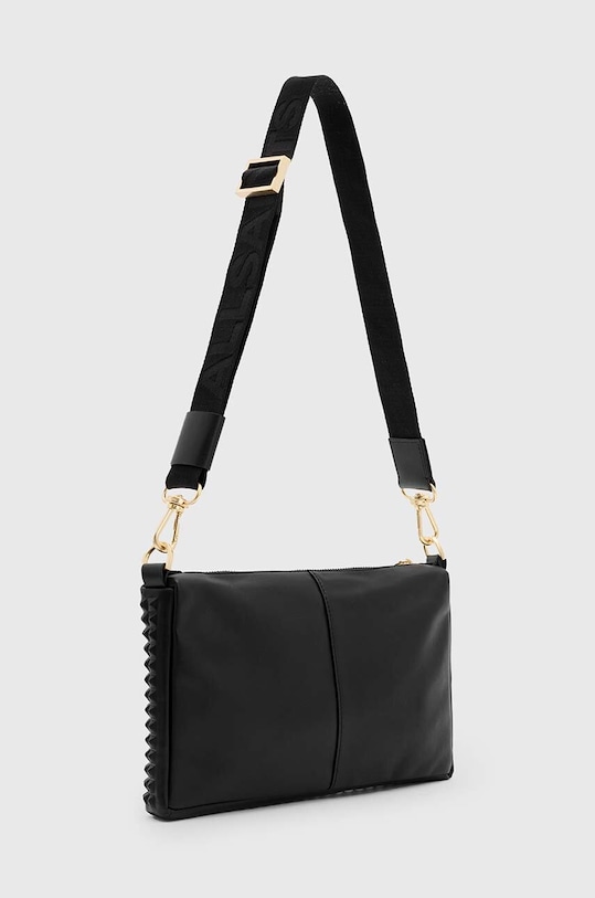 Kožená kabelka AllSaints EVE STUD CROSSBODY W027XZ černá AW24