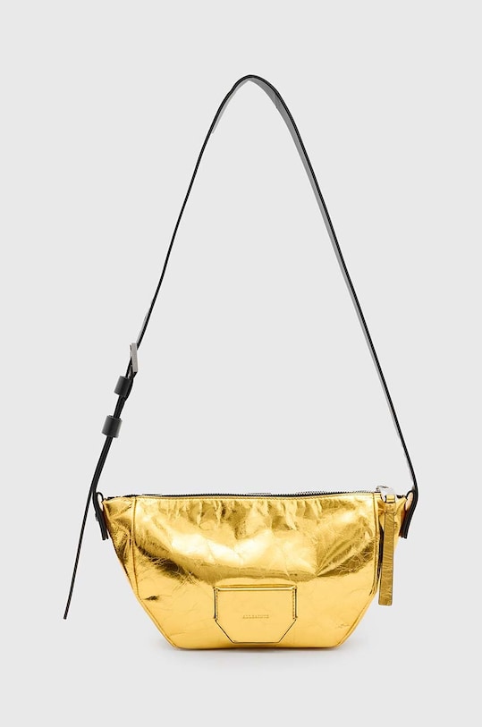 AllSaints bőr táska MADEA CROSSBODY nappa bőr arany W231XB