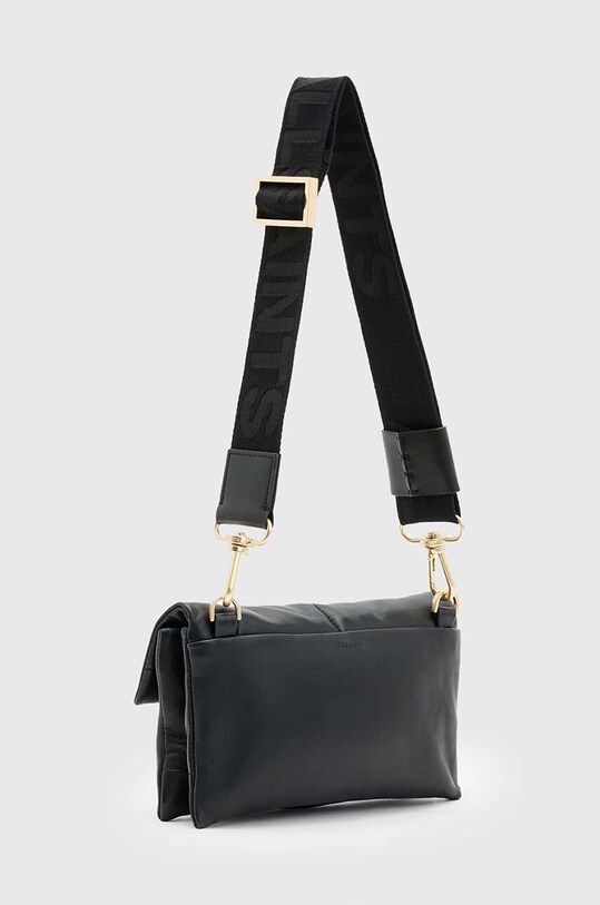 Accesorii AllSaints poseta de piele EZRA QUILT CROSSBODY W305XB negru