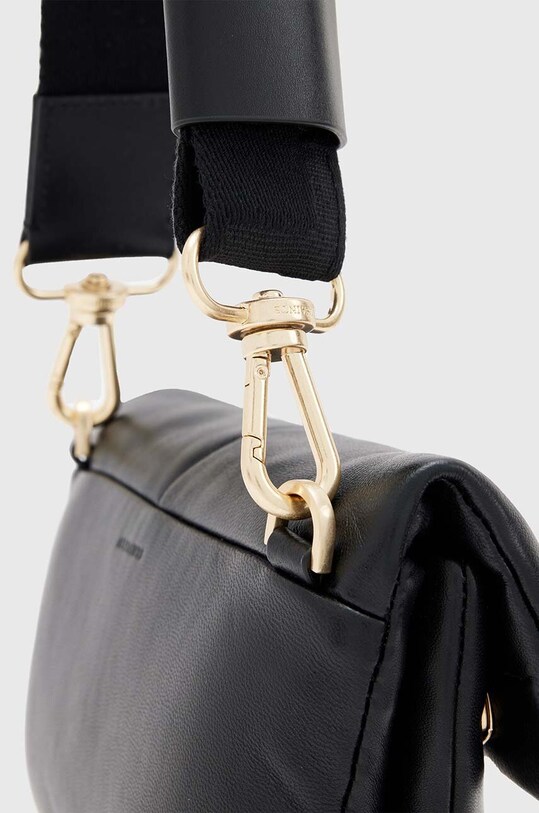 AllSaints torebka skórzana EZRA QUILT CROSSBODY W305XB czarny