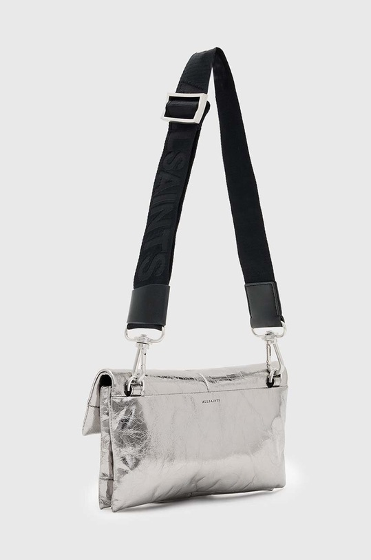 Αξεσουάρ Δερμάτινη τσάντα AllSaints EZRA QUILT CROSSBODY W308XB ασημί