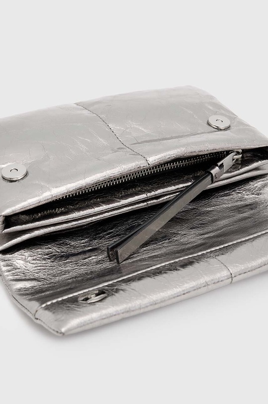 Kožna torba AllSaints EZRA QUILT CROSSBODY W308XB srebrna