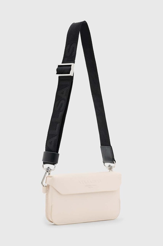 Accesorii AllSaints poseta de piele ZOE CROSSBODY W312XB bej