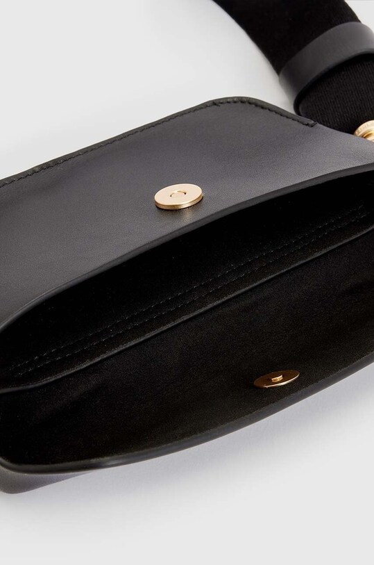 AllSaints torebka skórzana ZOE CROSSBODY czarny W312XB