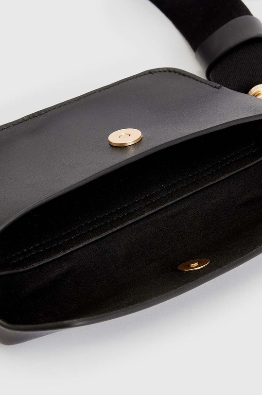 Δερμάτινη τσάντα AllSaints ZOE CROSSBODY μαύρο W312XB