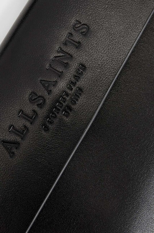 Kožená kabelka AllSaints ZOE CROSSBODY W312XB černá