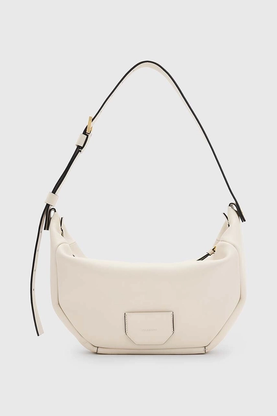 AllSaints torebka skórzana MADEA SHOULDER BAG skóra licowa biały W348XB