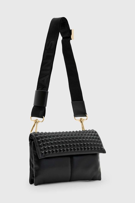 Kožna torba AllSaints EZRA STUD CROSSBODY W354XB crna AW24