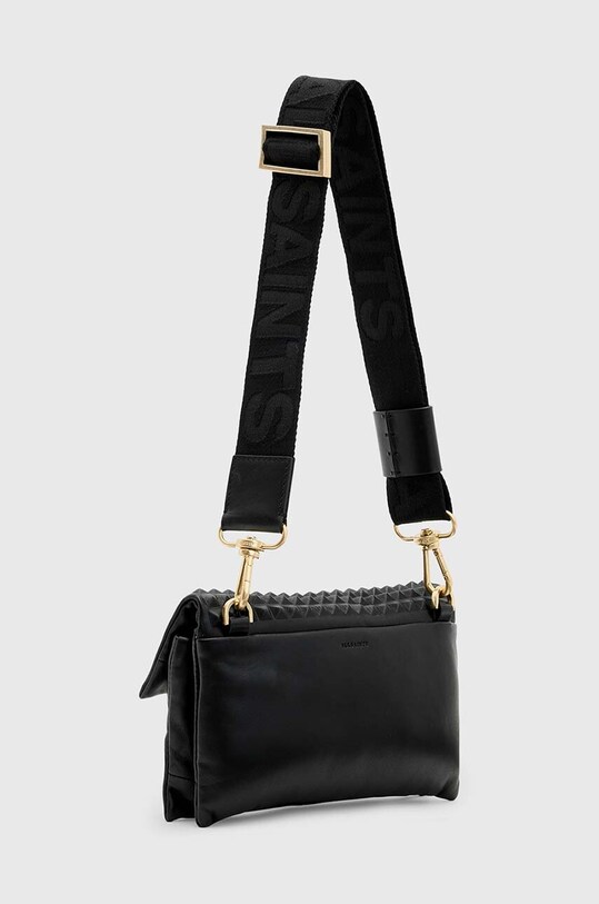 Accesorii AllSaints poseta de piele EZRA STUD CROSSBODY W354XB negru