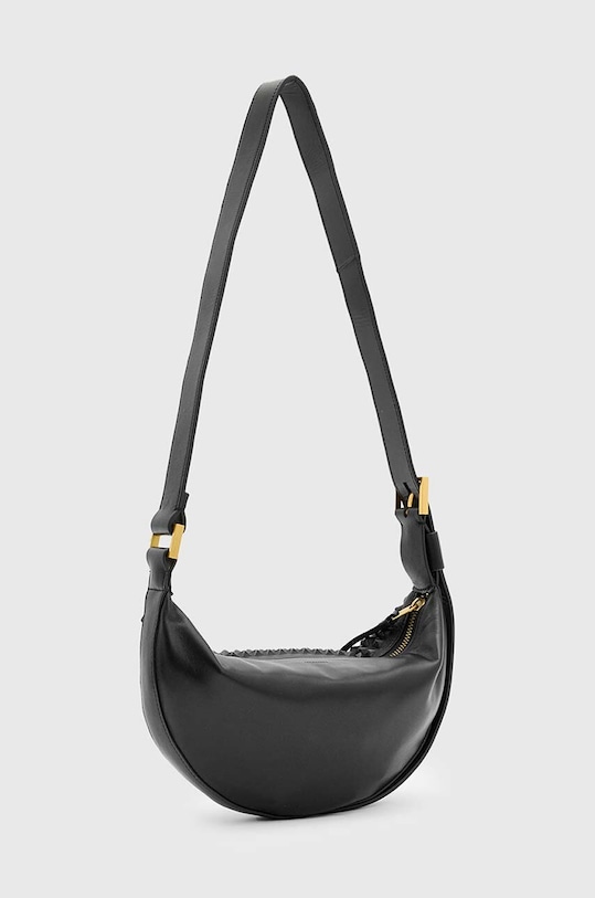 AllSaints poseta de piele HALF MOON STUD XBODY W355XB negru AW24