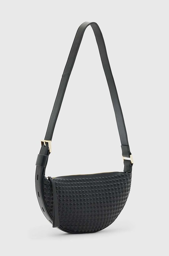 Accesorii AllSaints poseta de piele HALF MOON STUD XBODY W355XB negru