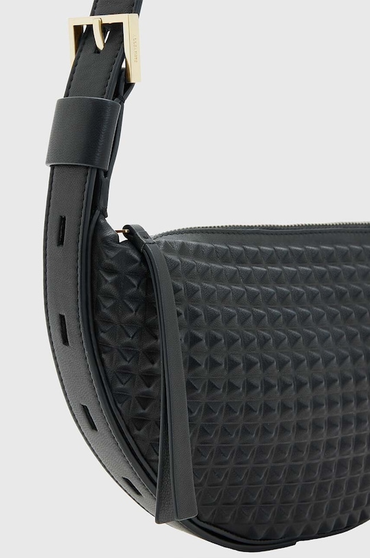 AllSaints poseta de piele HALF MOON STUD XBODY W355XB negru