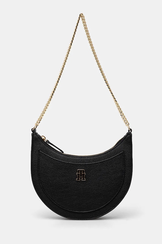 Tommy Hilfiger borsa a mano in pelle pelle fiore nero AW0AW17060