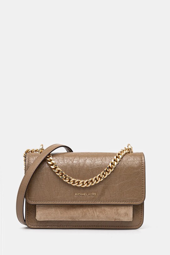 Шкіряна сумочка MICHAEL Michael Kors лицьова шкіра зелений 30F4GC7L3O
