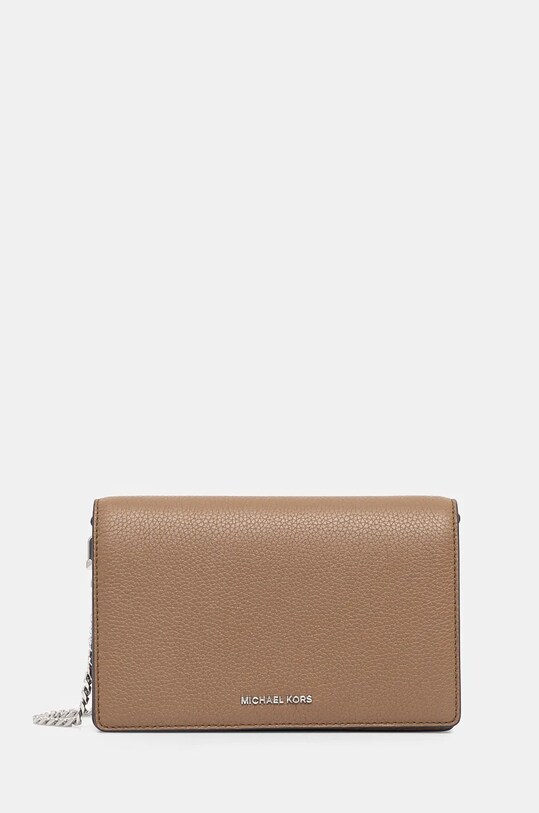 Шкіряна сумочка MICHAEL Michael Kors лицьова шкіра коричневий 32F4SJ6C8L